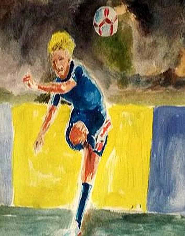 Going for goal Painting by Charles Ray