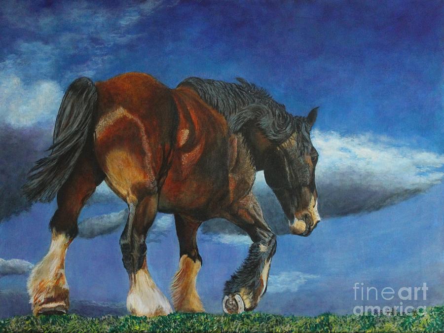 Horse Painting - Going Home by Bob Williams
