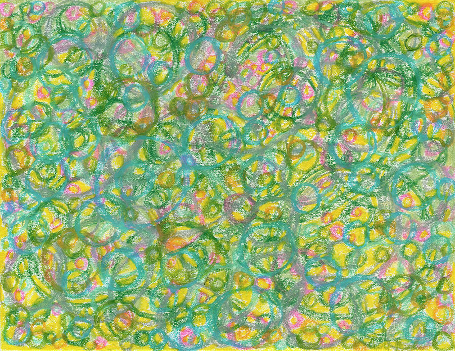 Abstract Drawing - Going in Circles No. 6 by Amber N Smith