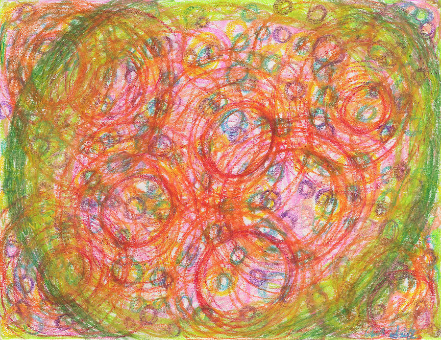 Abstract Drawing - Going in Circles No. 9 by Amber N Smith