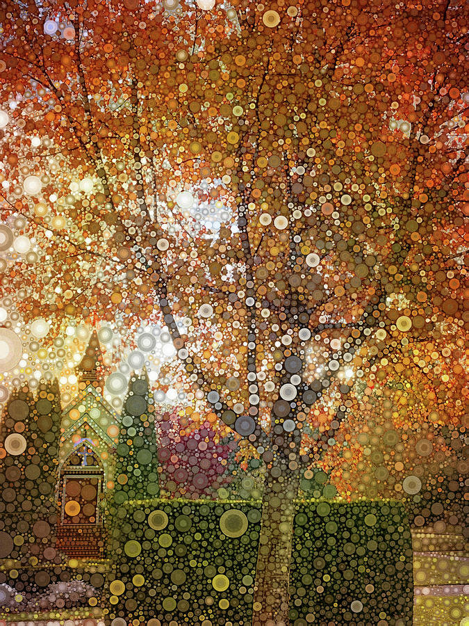 Going to Church On a Fine Autumn Day Mixed Media by Peggy Collins