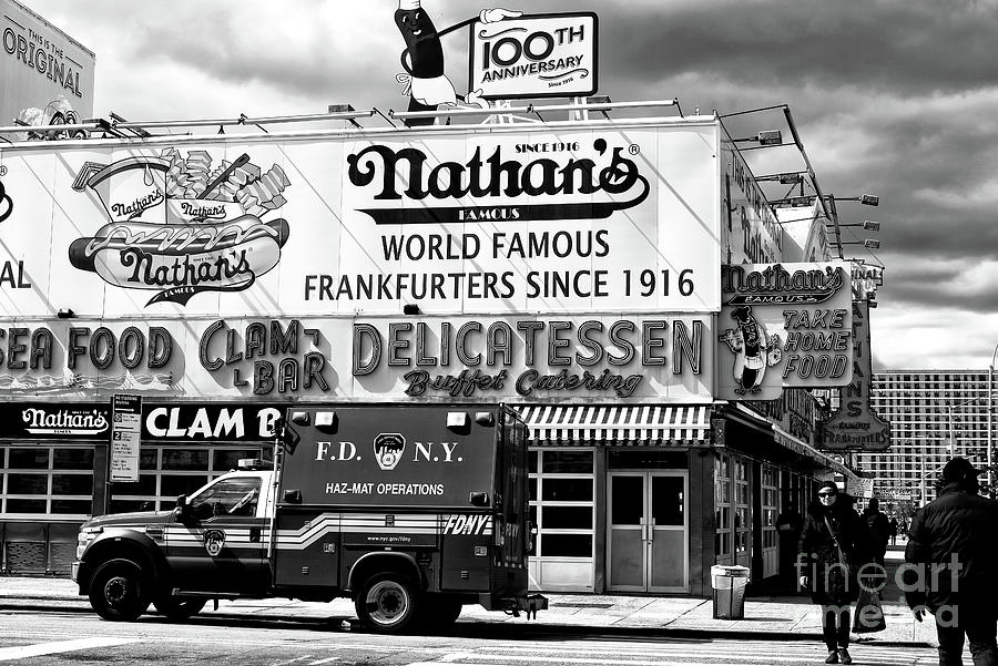 Going to Nathans for Lunch in Coney Island Photograph by John Rizzuto