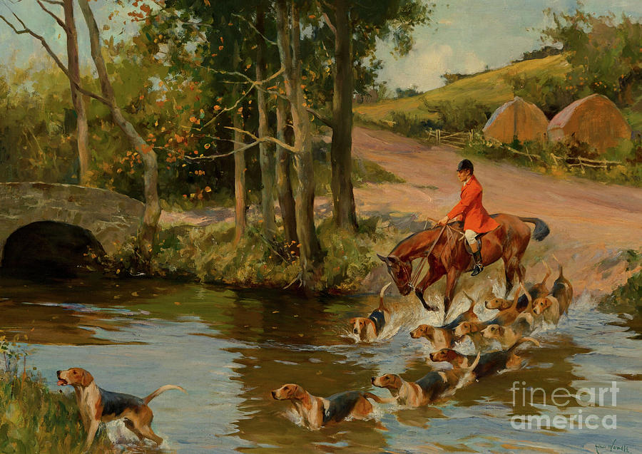 Going to the Meet with Hounds circa 1895 Painting by Peter Ogden