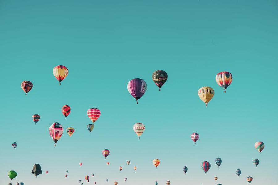 going up at dawn - assorted-color hot air balloons during daytime - Albuquerque, United States Photograph