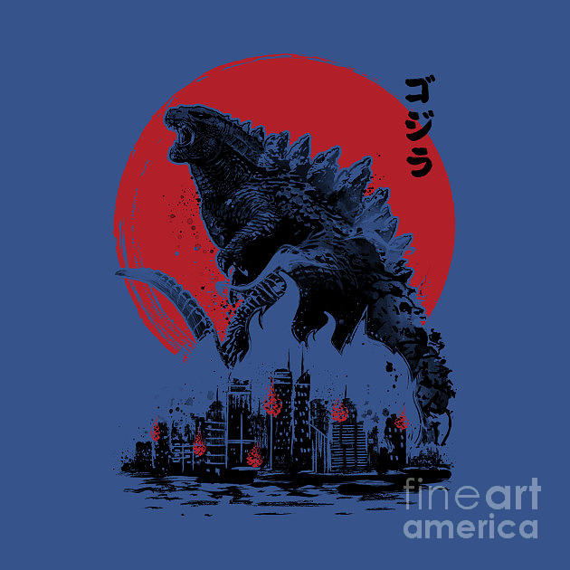 Gojira Attack Godzilla Drawing by Olga Wijaya - Fine Art America