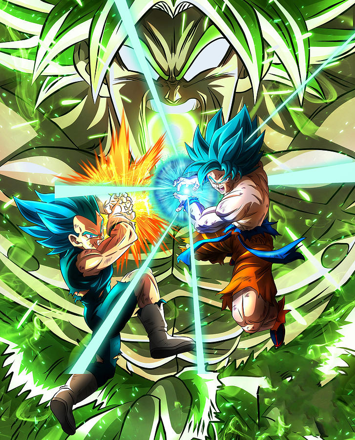 Goku, Vegeta, broly dbs | Sticker