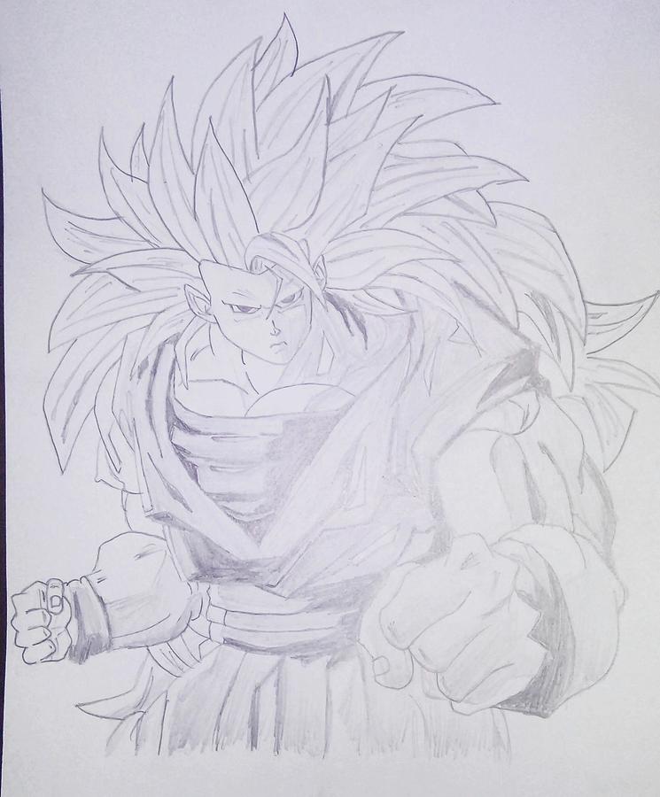 Goku Drawing by Lokesh Lash  Fine Art America