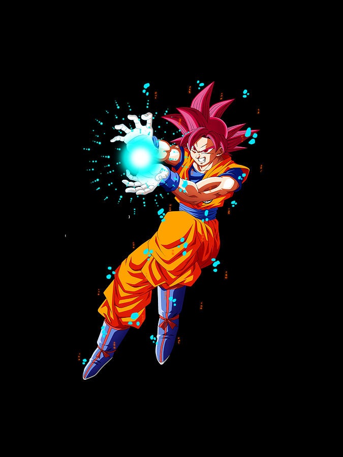 Goku Ssj God Red Digital Art by Walid Bekro - Pixels