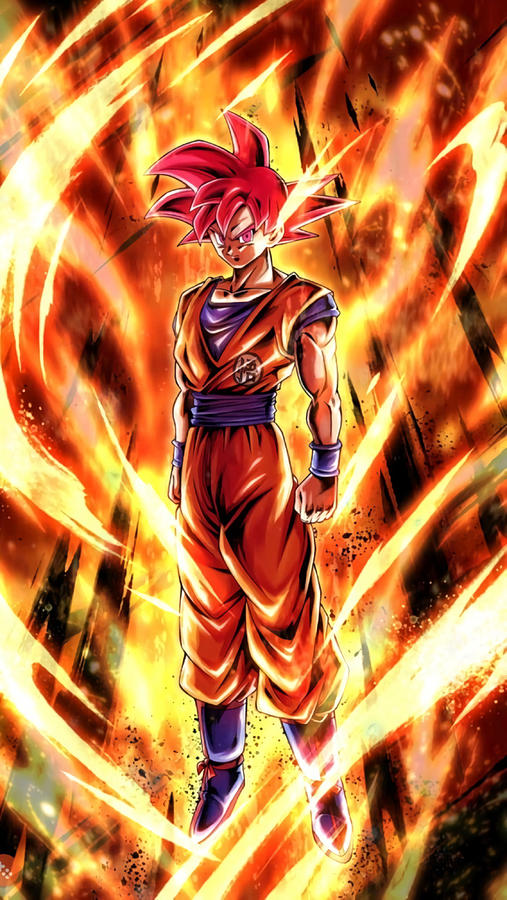 goku super saiyan god Poster boy Painting by Jake Danielle - Fine Art ...