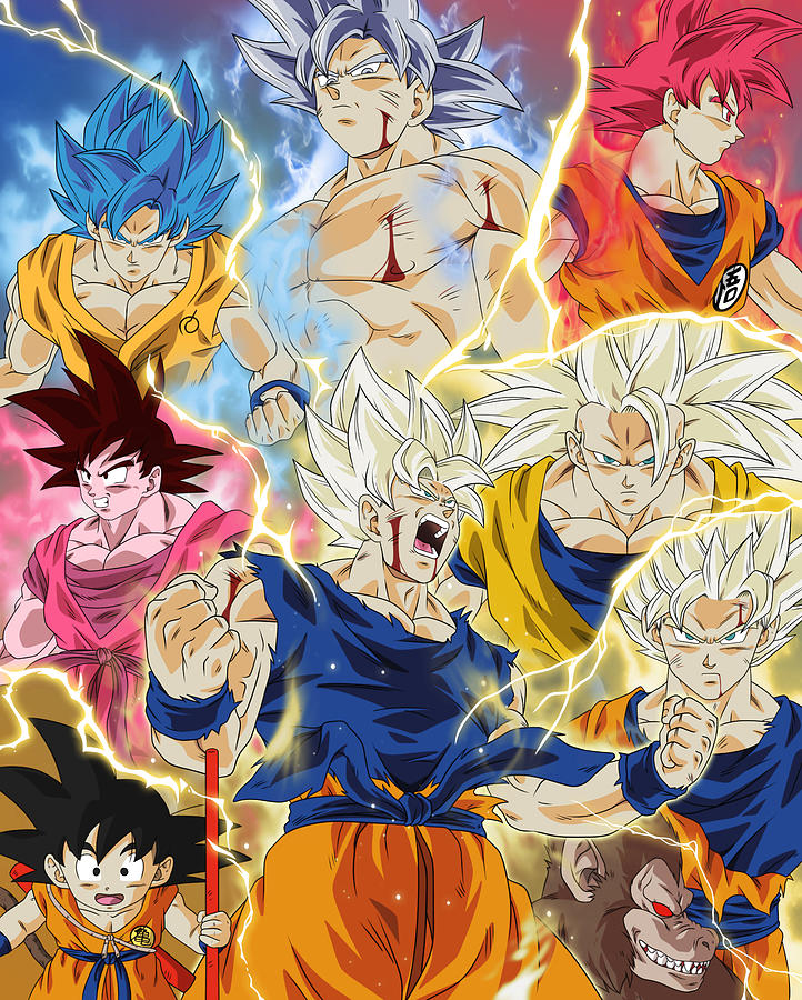 Goku Transformaciones Digital Art by Lac Lac - Fine Art America