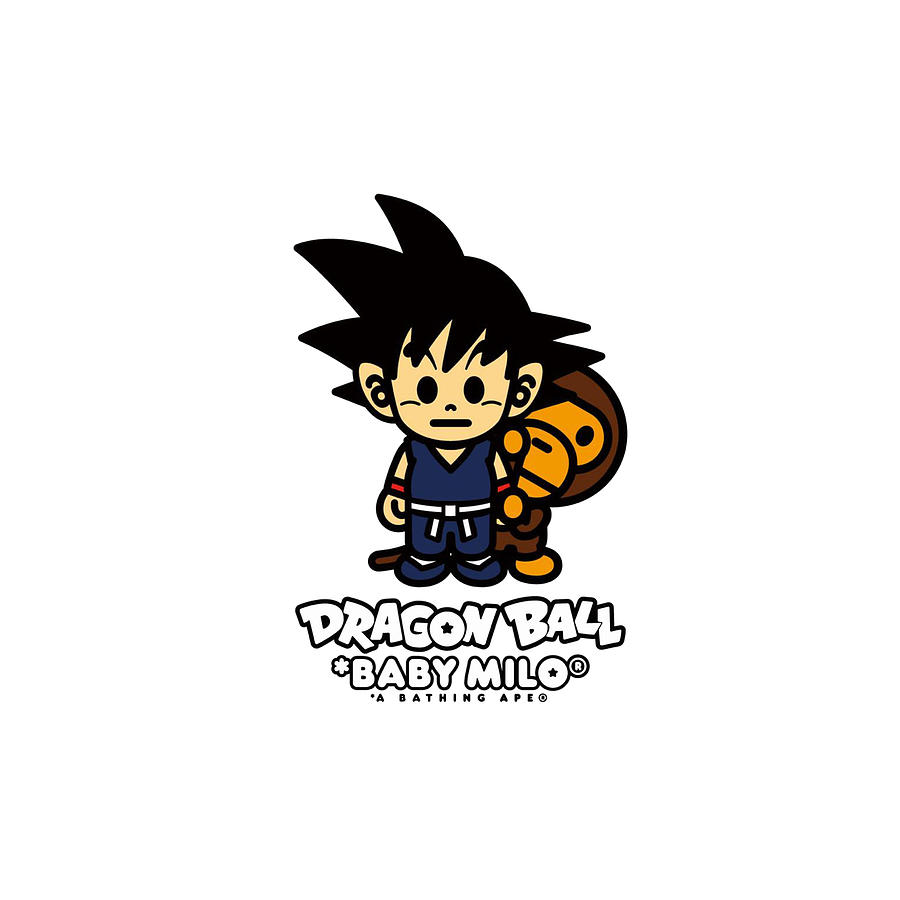 Goku x Baby milo Digital Art by Bape Collab - Pixels