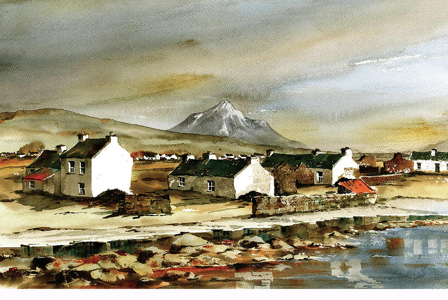 Gola Island, Donegal Painting by Val Byrne