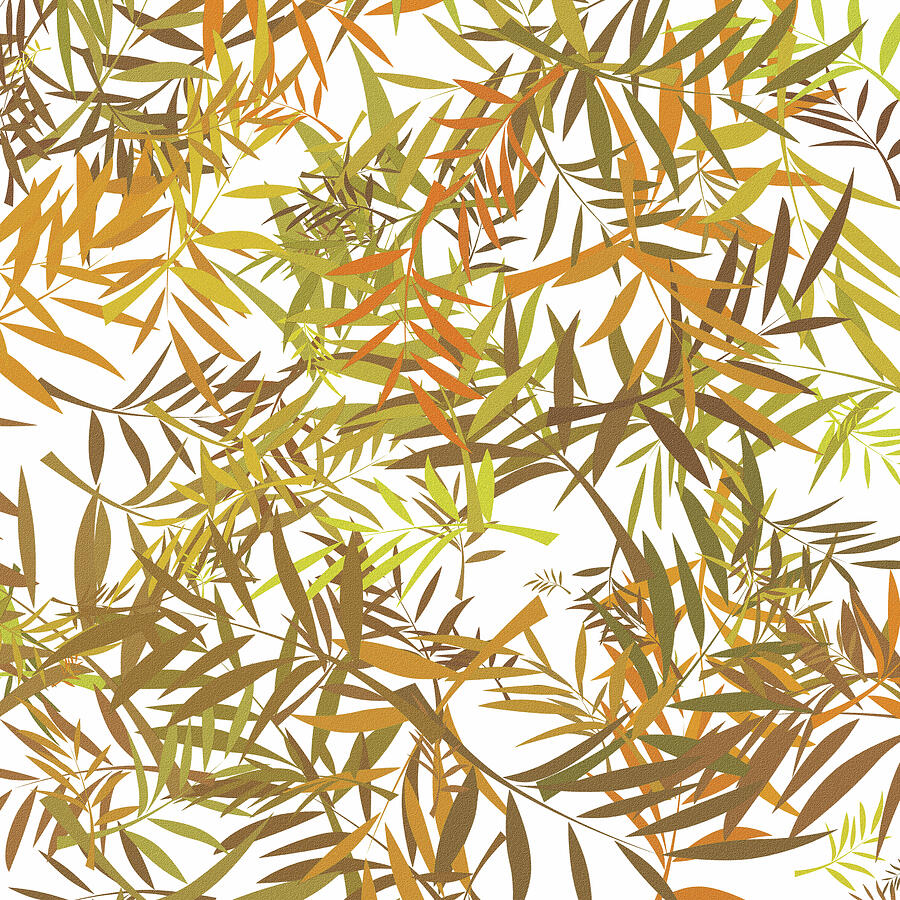 Gold and Bronze Willow Leaves Digital Art by Bamalam Art Gold and Bronze Willow Leaves Digital Art by Bamalam Art