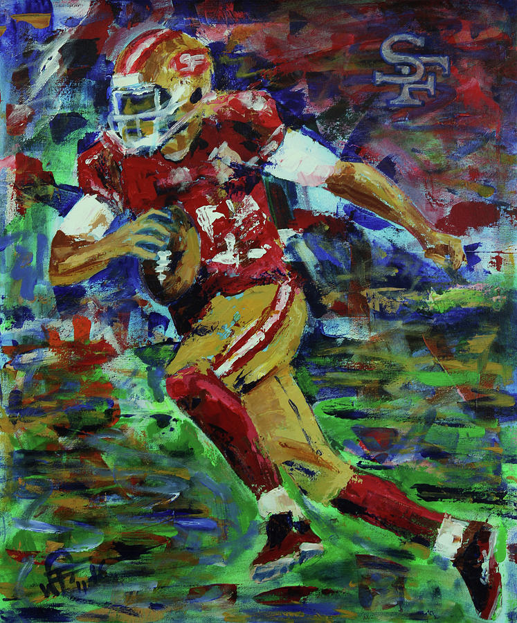 Gold Blooded 49ers Painting by Walter Fahmy
