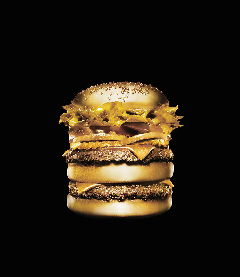 Gold Burger Photograph by Annabelle Breakey