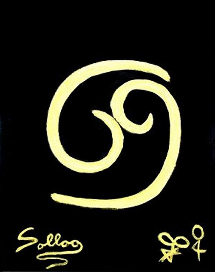 Zodiac Painting - Gold Cancer Zodiac By Famous Artist by Sollog Artist Zodiac Painting - Gold Cancer Zodiac By Famous Artist by Sollog Artist