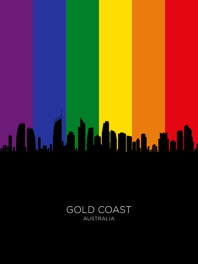 Gold Coast Australia Skyline #48 Digital Art by Michael Tompsett