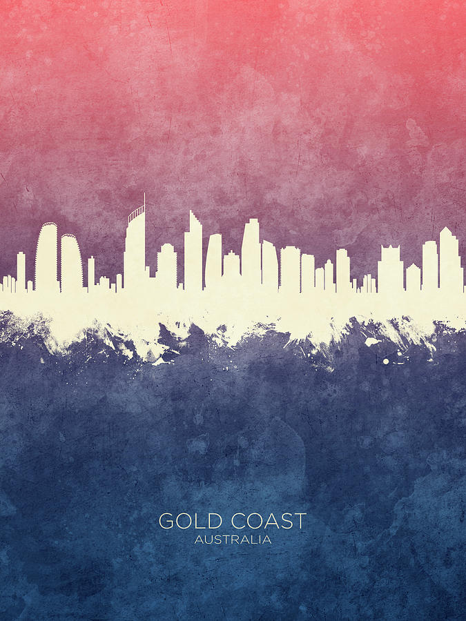 Gold Coast Australia Skyline #61 Digital Art by Michael Tompsett