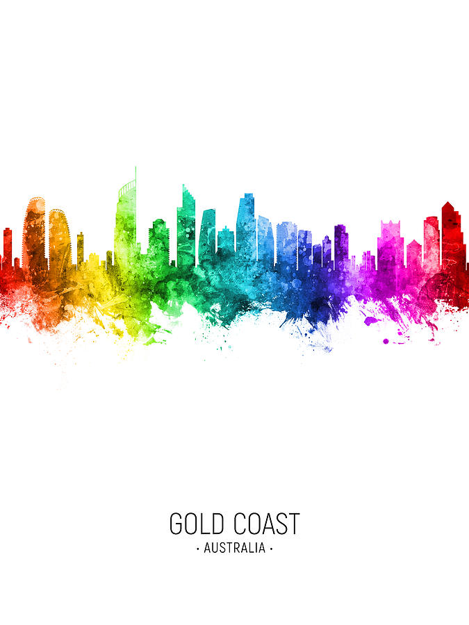 Gold Coast Australia Skyline #83 Digital Art by Michael Tompsett