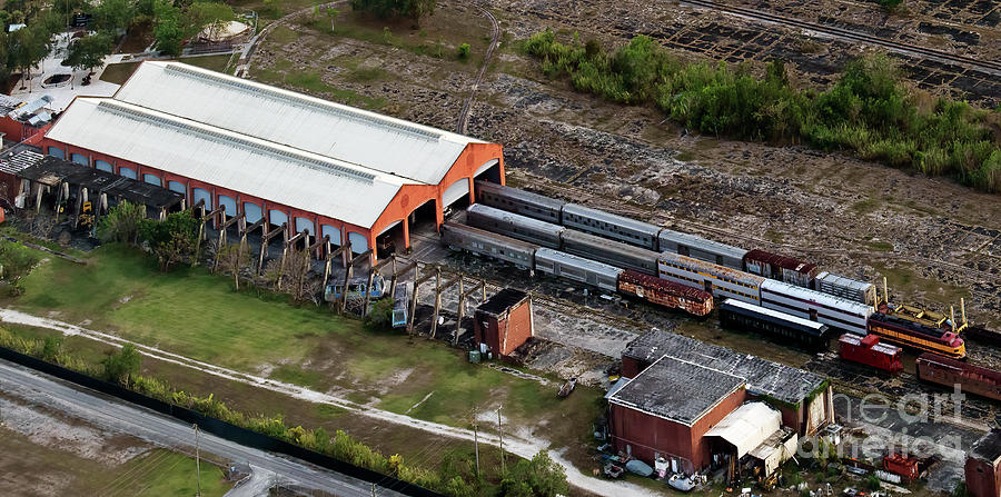 Gold Coast Railroad Museum in Miami Aerial View Photograph by David Oppenheimer