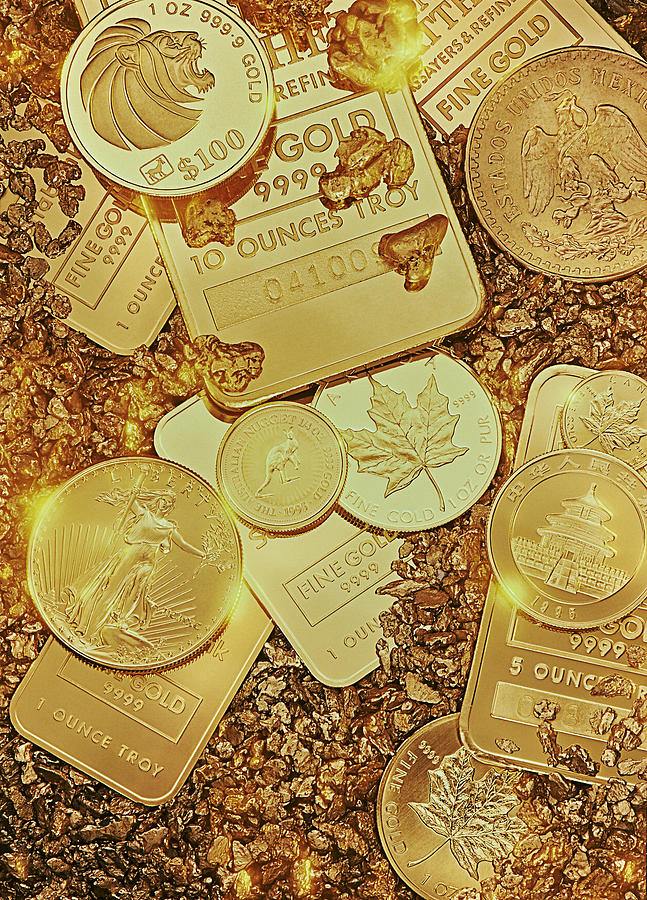 Gold Coins, Bars and Nuggets Photograph by Paul Eekhoff Picture Lab