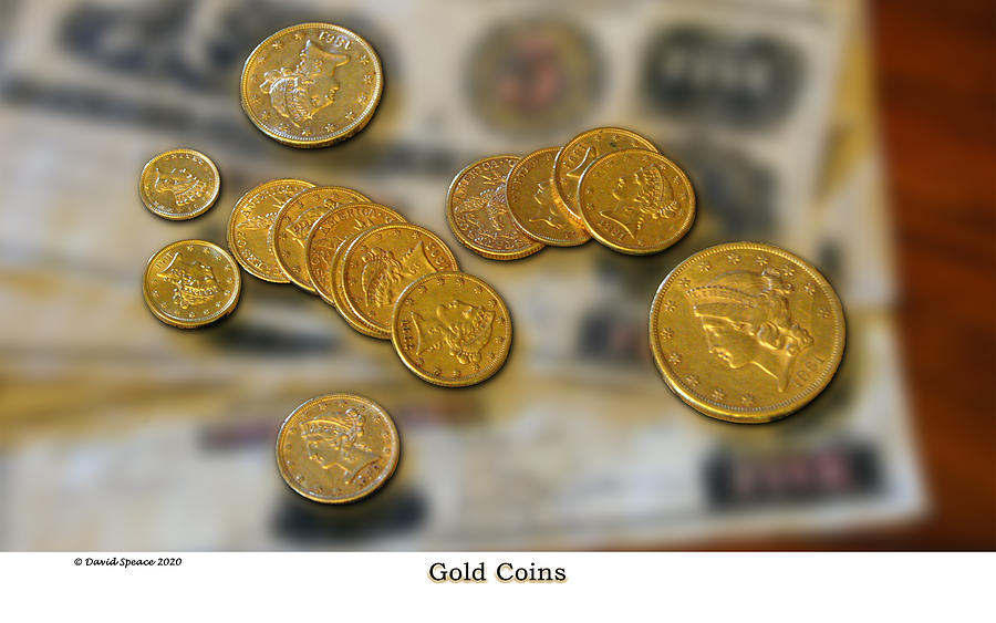Gold Coins Photograph by David Speace