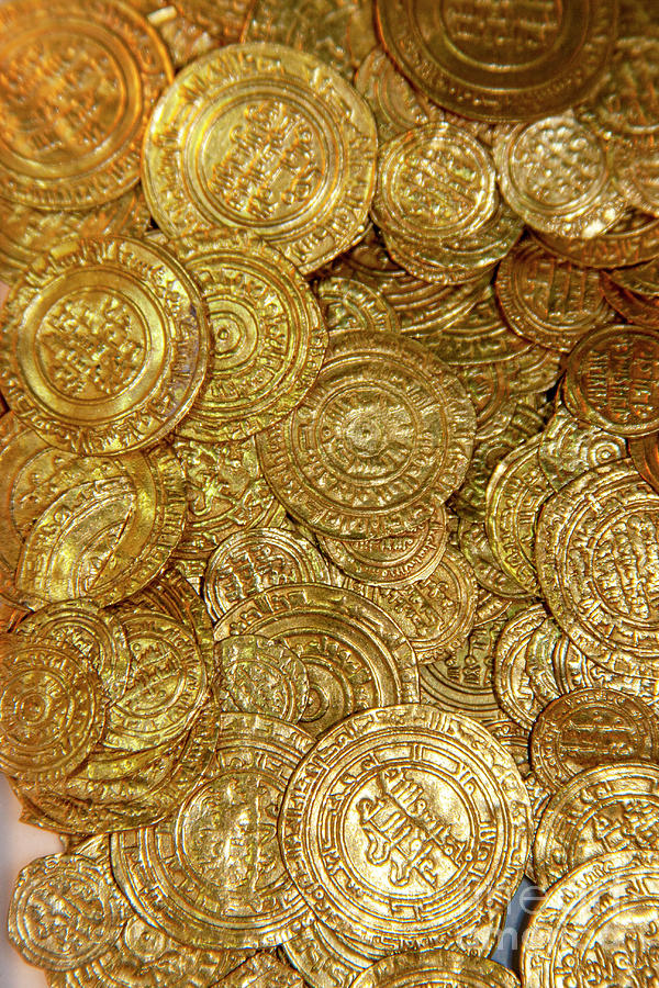 gold coins from Caesarea s1 Photograph by Eyal Bartov