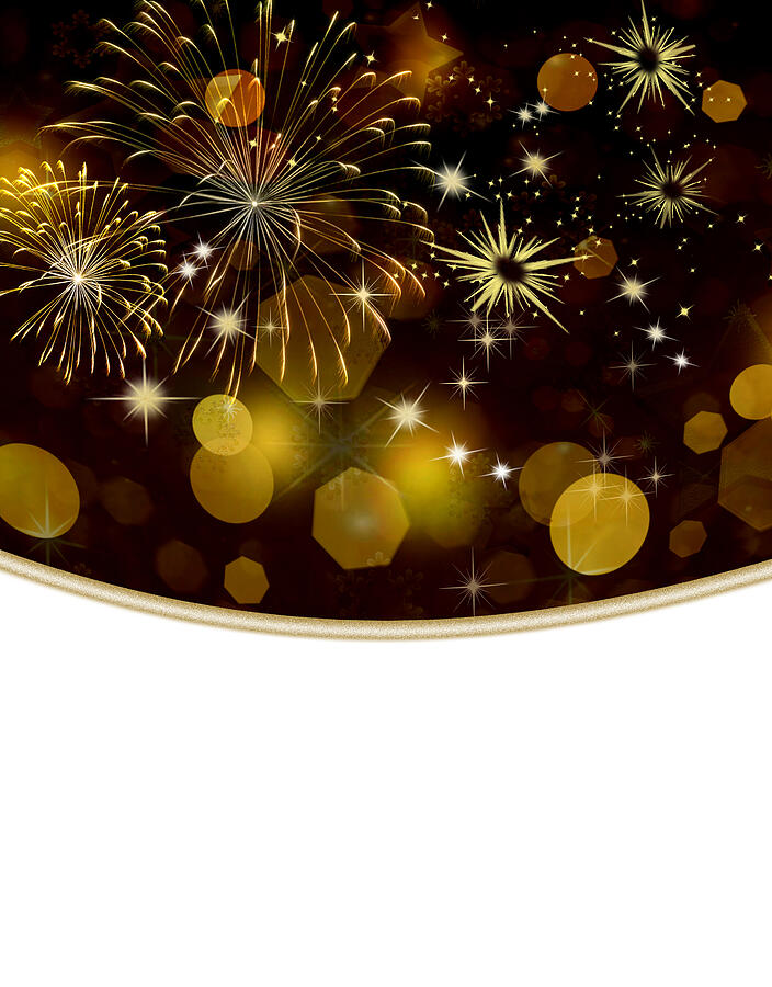Gold colored holiday background Photograph by Martinns
