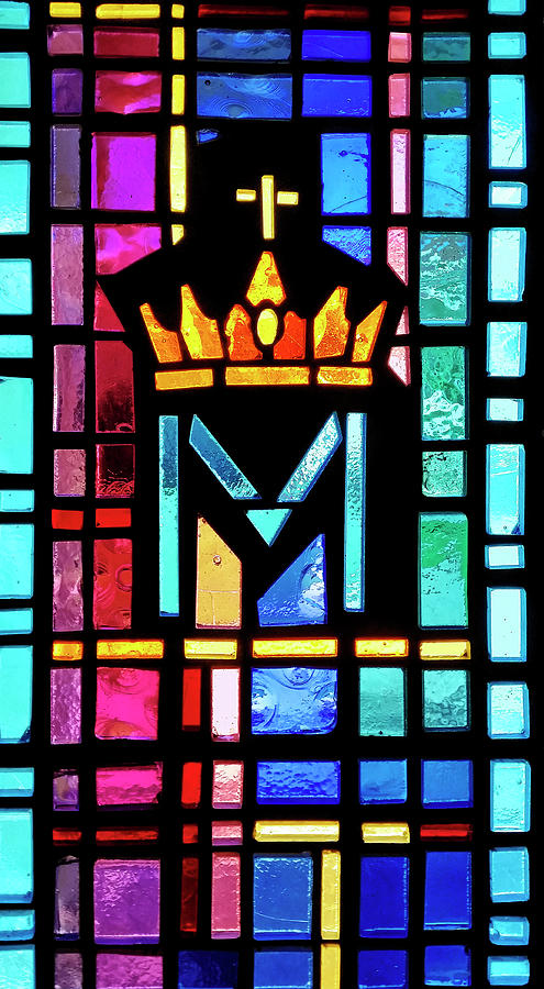 Gold Crown Stained Glass  Photograph by Sally Weigand