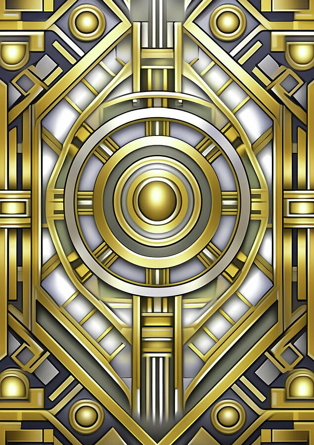 Gold Deco Design 2 Digital Art by Chuck Staley Gold Deco Design 2 Digital Art by Chuck Staley