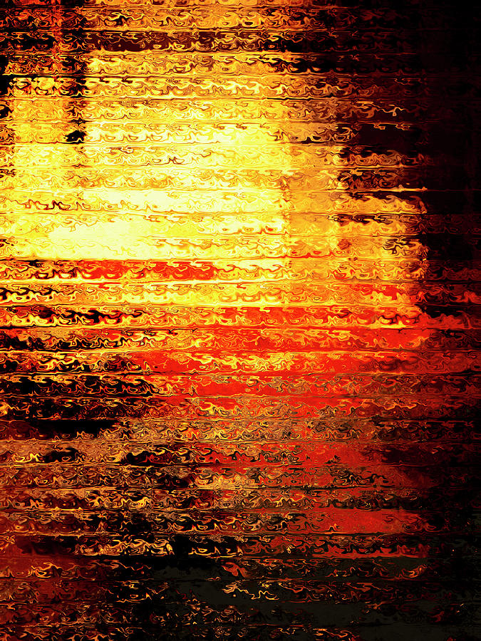 Gold Fire Mixed Media by George Harth