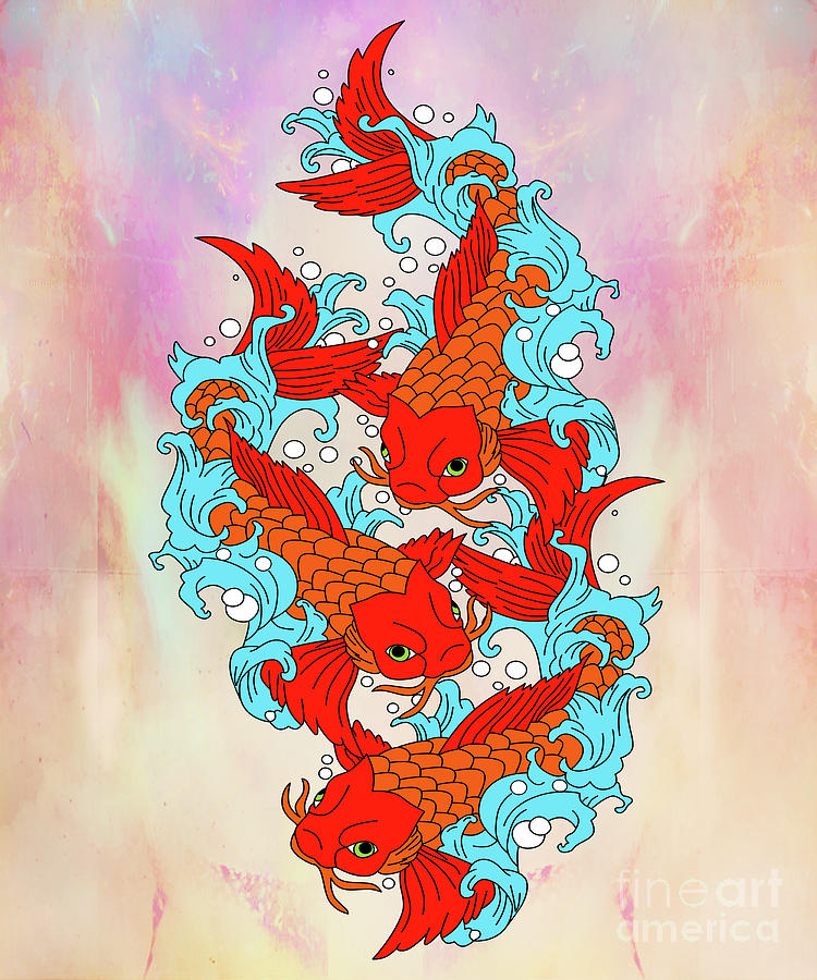 Goldfish Digital Art - Gold Fish 6 by Mark Ashkenazi