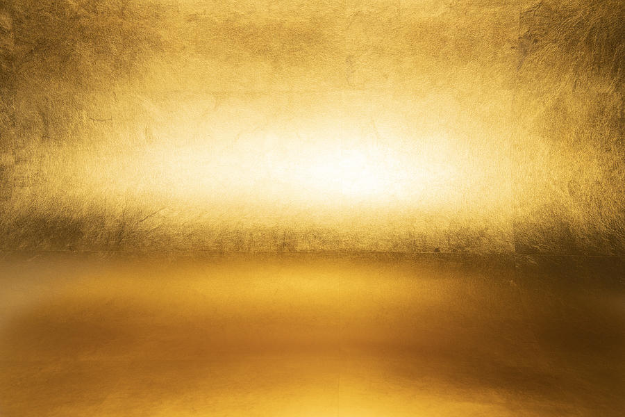 Gold foil wallpaper texture background Photograph by Katsumi Murouchi