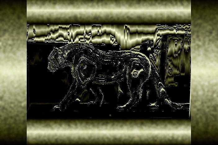 Gold Framed Cat Digital Art by Mary Russell