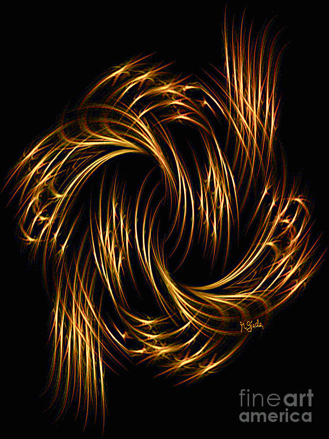 Gold knot Digital Art by Giada Rossi