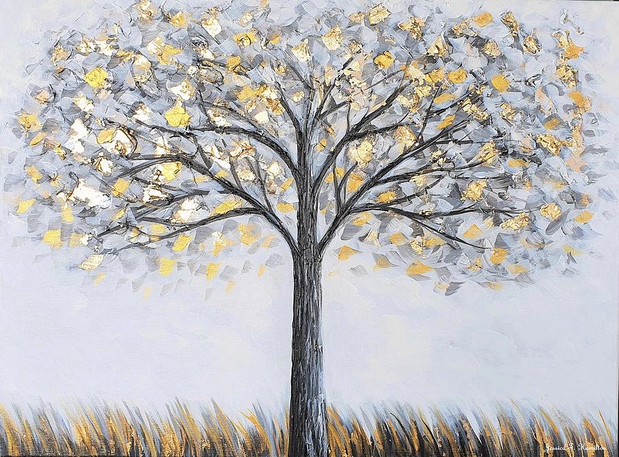 Gold Leaf Tree Painting