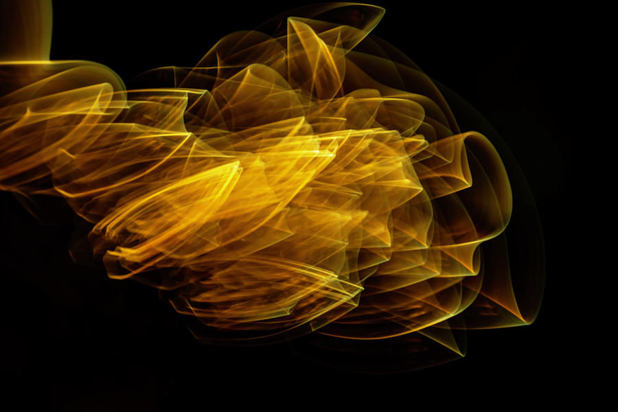 Gold light painting abstract Photograph by Sven Brogren