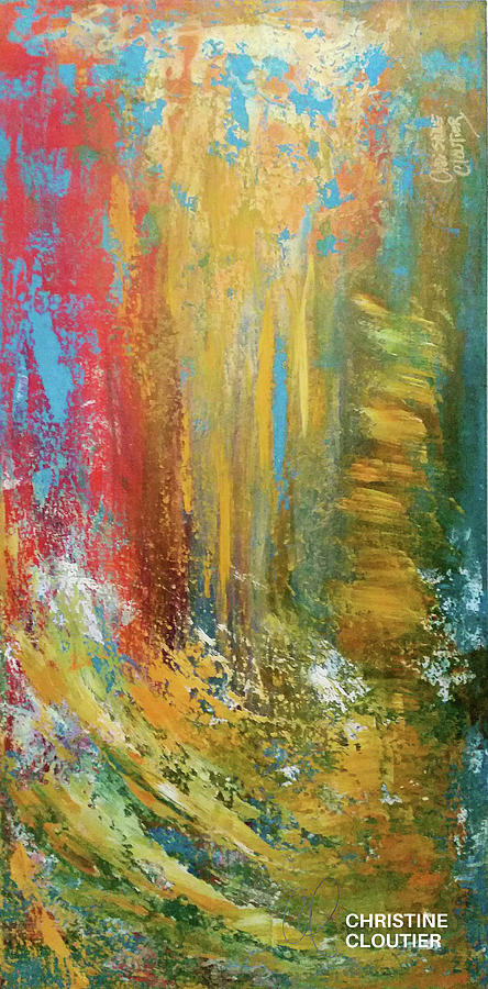 Gold Manifesto Painting by Christine Cloutier