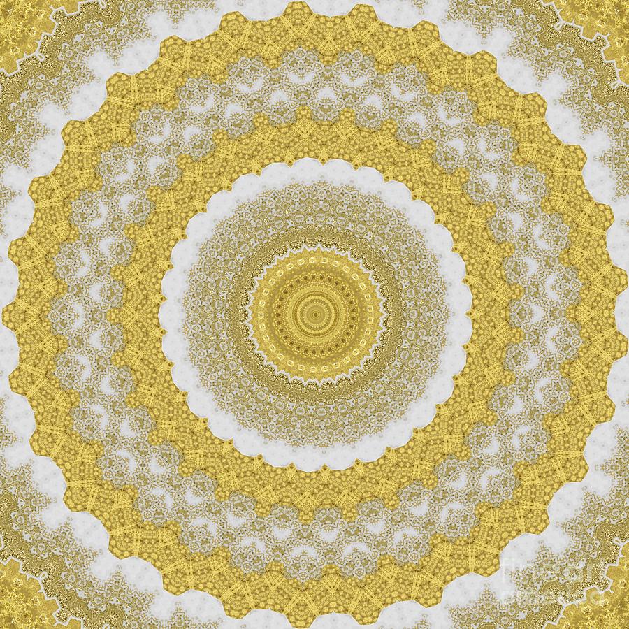 Gold Marble Mandala Digital Art