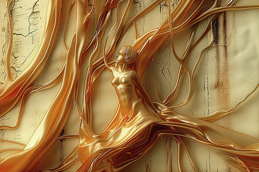 Gold Nymph Digital Art by Lisa Yount Gold Nymph Digital Art by Lisa Yount