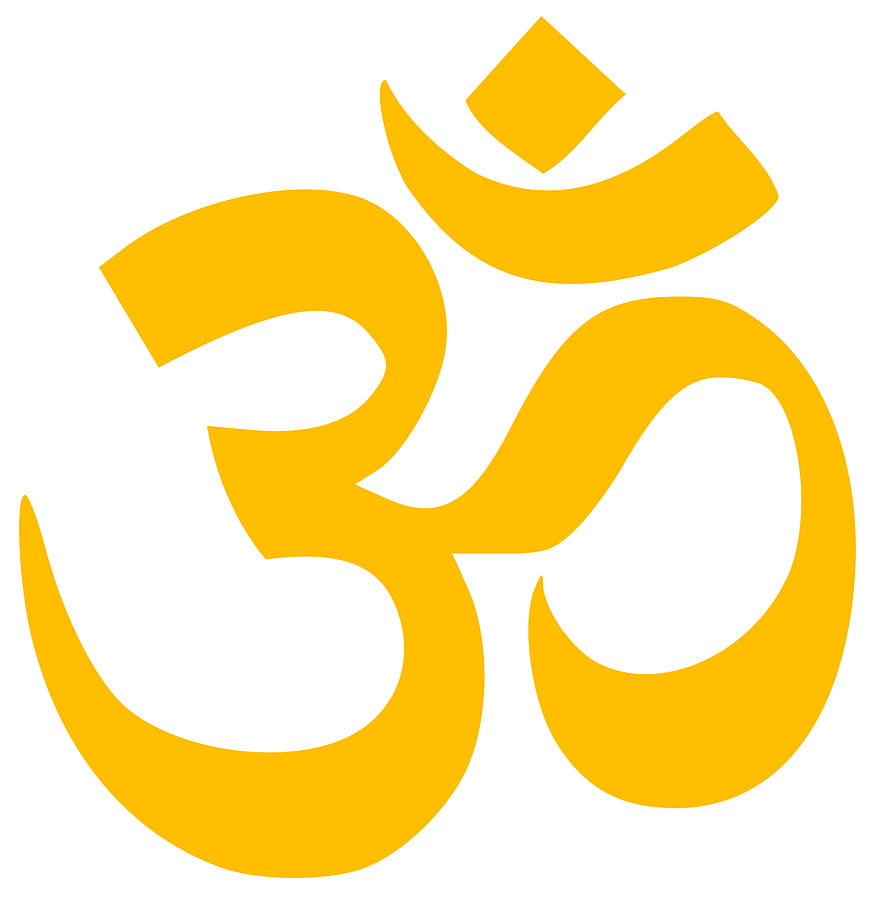 Gold Om Hindu Symbol Digital Art by A Z - Pixels