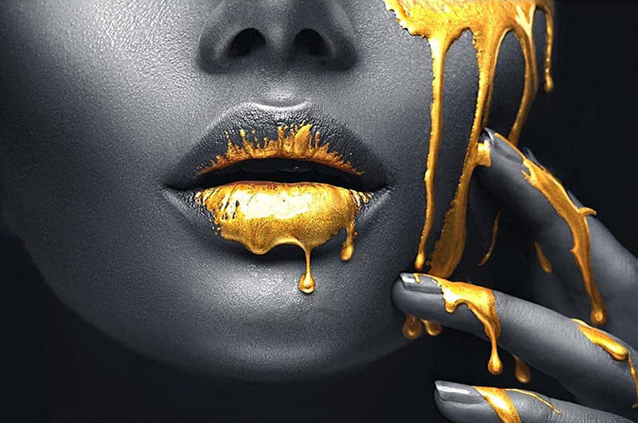 Gold On Face Digital Art by Edward Cormier Jr