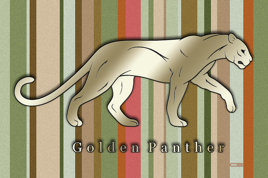 Gold Panther 2 Digital Art by Chuck Staley