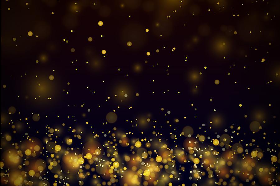 Gold stars dots scatter texture confetti background Drawing by Ali Kahfi