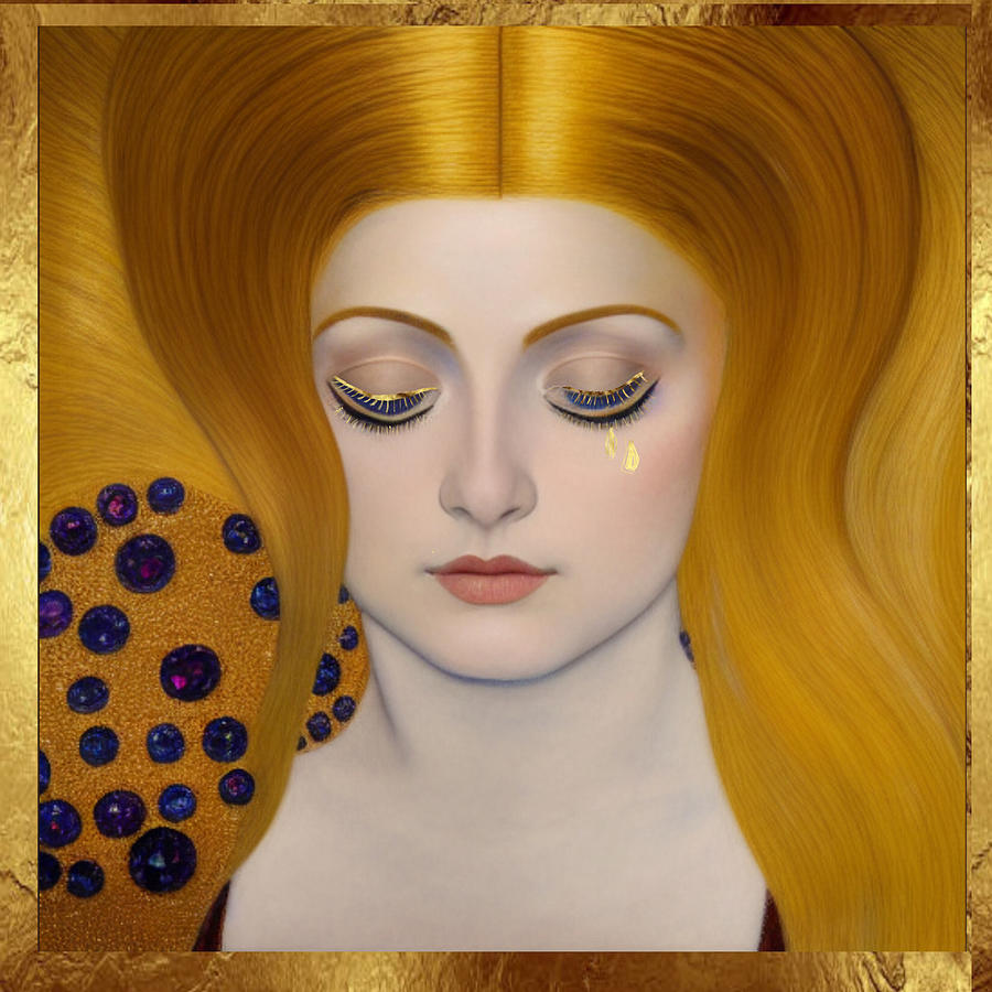 Gold tears Digital Art by Louise Lavallee - Fine Art America