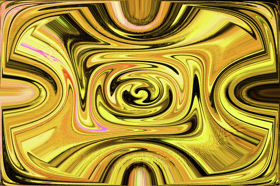 Gold Tray Abstract Digital Art by Tom Janca