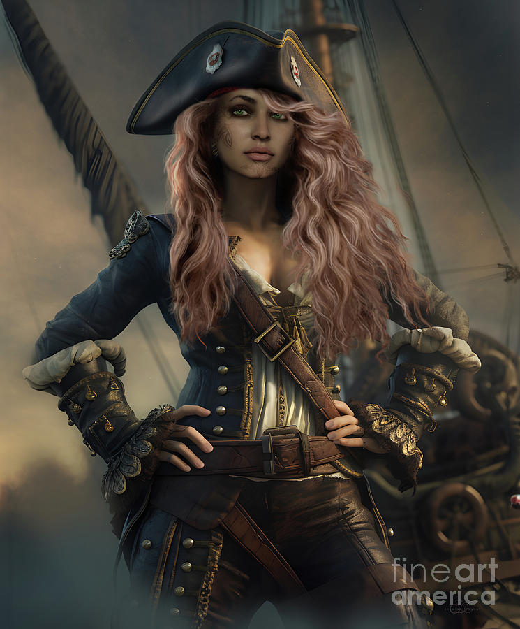 Golden Age of Piracy Queens of the High Sea Digital Art by Shanina Conway