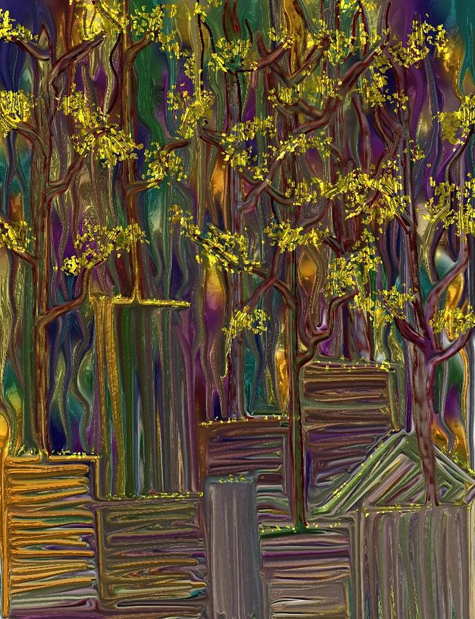 Golden Arbor Painting by Lisa Hinshaw
