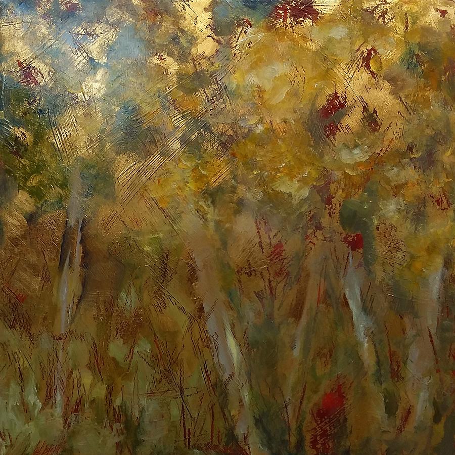 Golden Aspens Painting by Brenda Berdnik