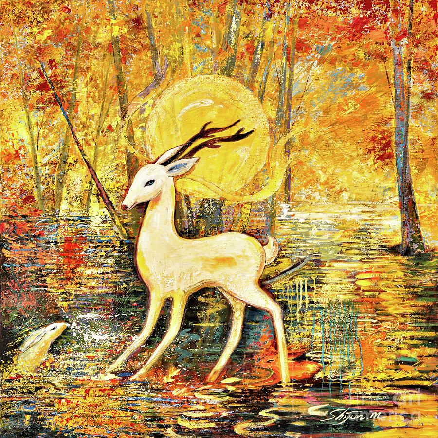 Golden Autumn Painting by Shijun Munns